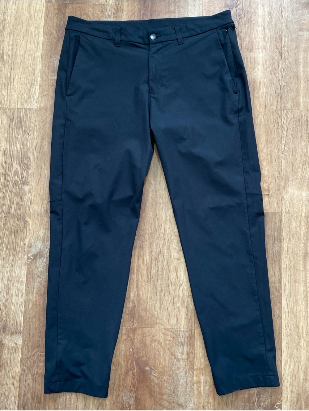 lululemon Commission Pant Slim Fit Mens 35x29 Warpstreme Tapered Black Commuter